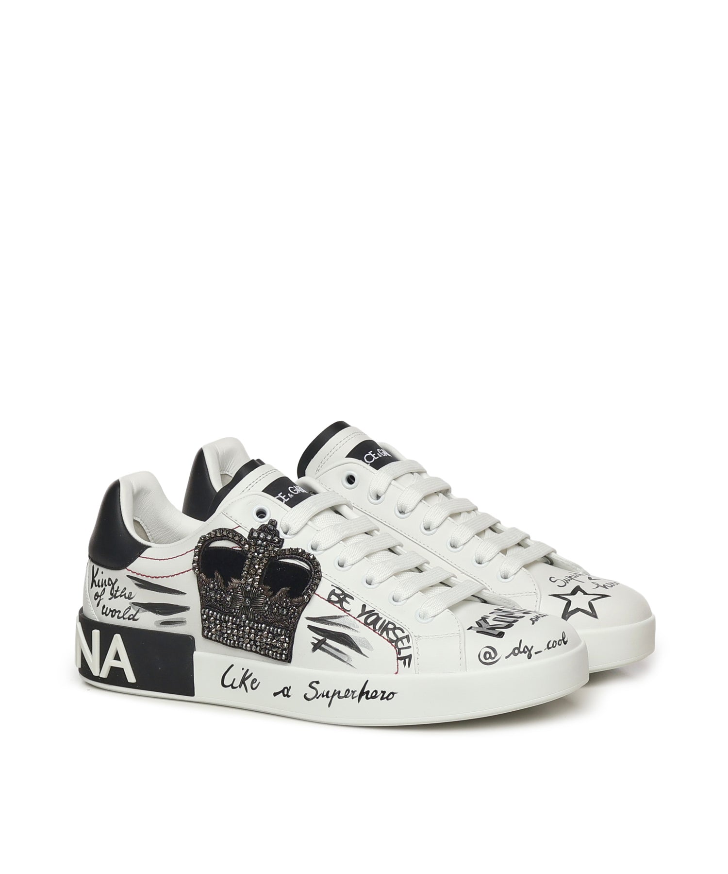Sneakers Portofino in pelle CS1760 A9AG189697 DOLCE & GABBANA 