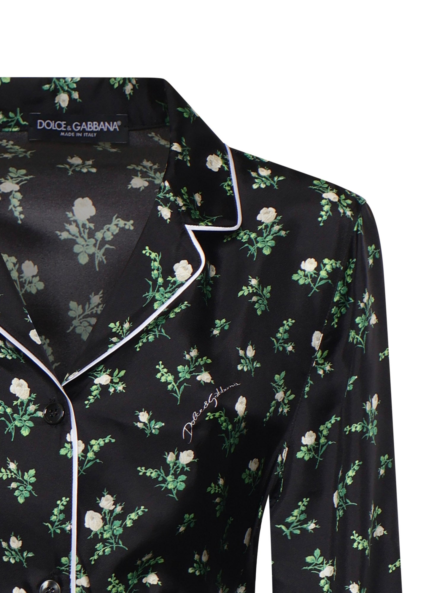 Camicia con stampa Roselline e Mughetti F5I89T IS13GHX6CB DOLCE & GABBANA 