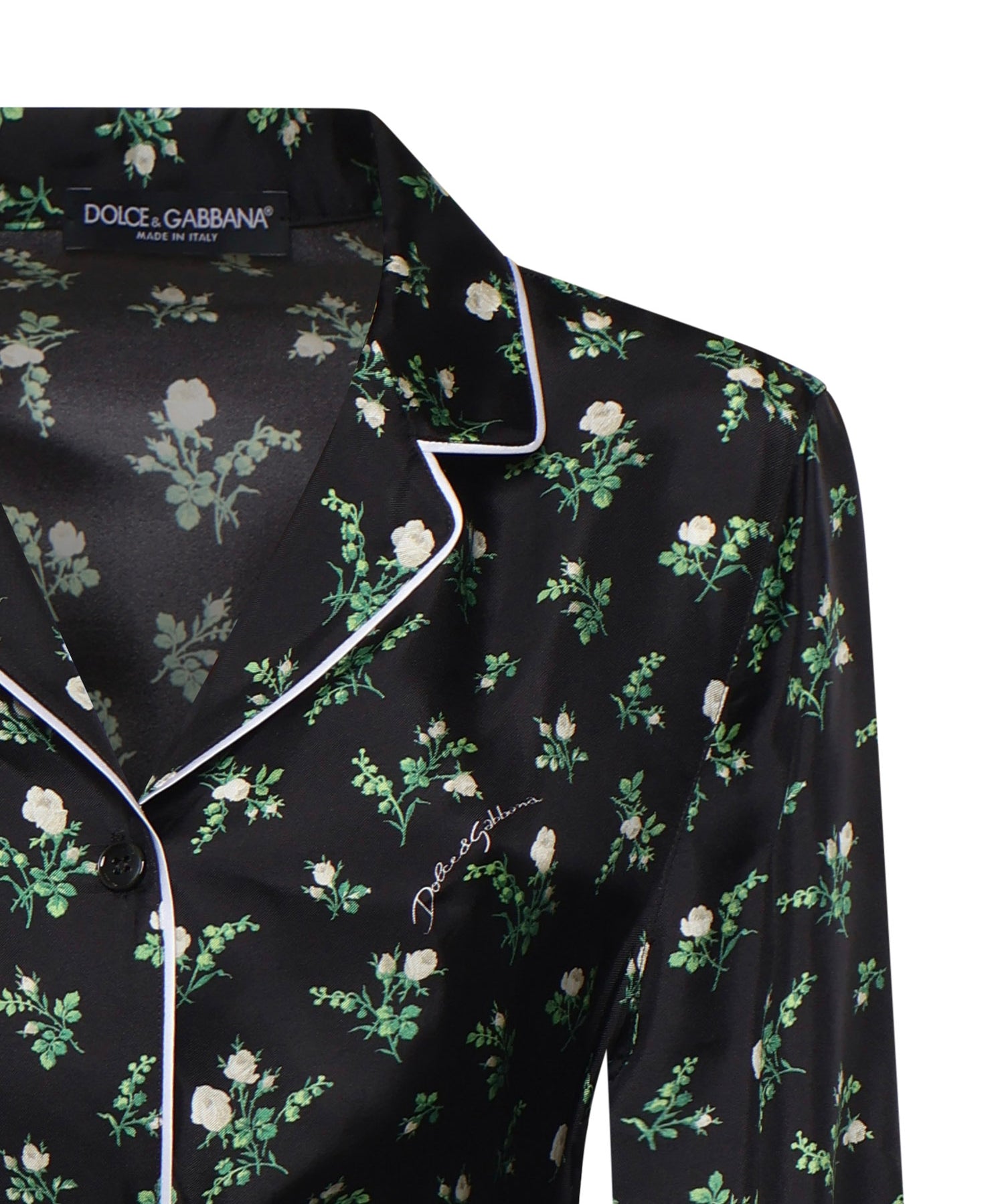 Camicia con stampa Roselline e Mughetti F5I89T IS13GHX6CB DOLCE & GABBANA 