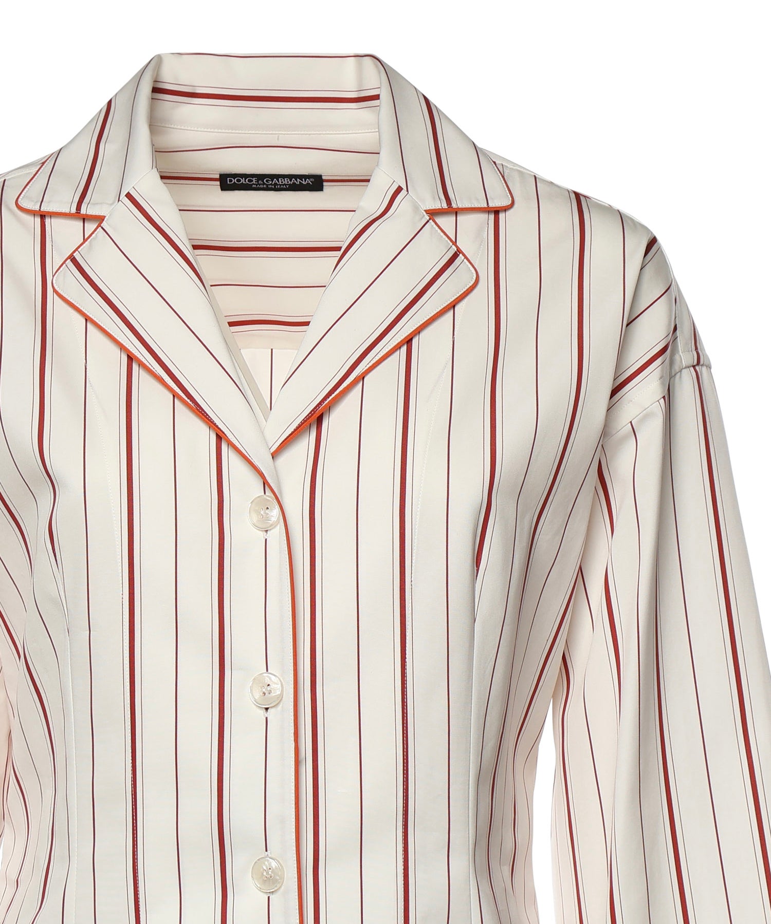 Camicia a righe in popeline F5U71T FR51TS8053 DOLCE & GABBANA 
