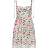 Abito corto in popeline stampa Roselline F60F9T HS5UBHA5XJ DOLCE & GABBANA 
