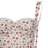 Abito corto in popeline stampa Roselline F60F9T HS5UBHA5XJ DOLCE & GABBANA 