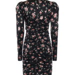 Abito drappeggiato stampa Rose vintage F60G3T FSA8HHN5XQ DOLCE & GABBANA 