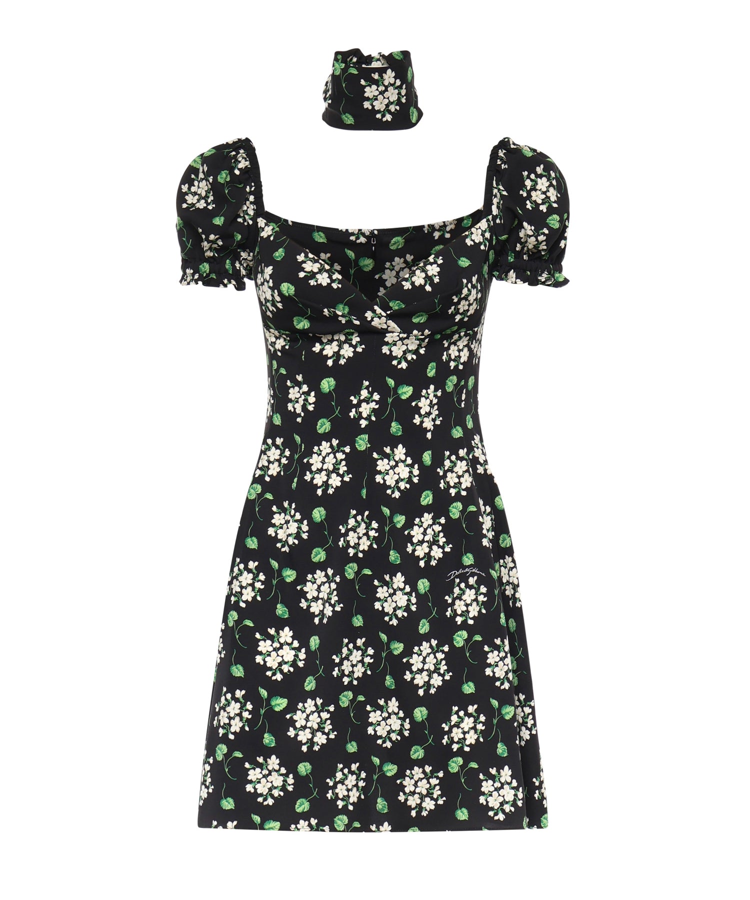 Miniabito in charmeuse di seta con stampa F659HT FSA85HX6BX DOLCE & GABBANA 