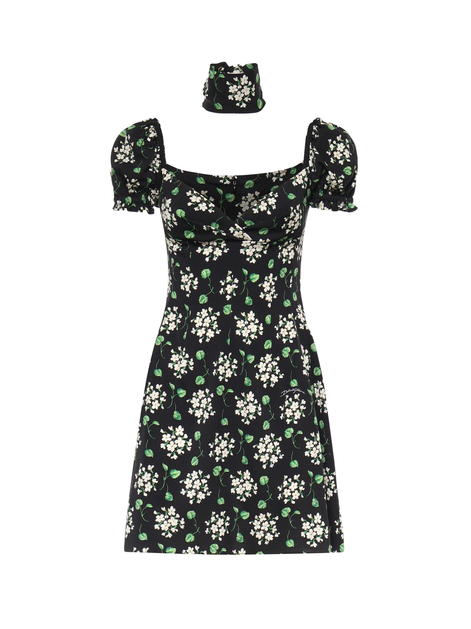 Miniabito in charmeuse di seta con stampa F659HT FSA85HX6BX DOLCE & GABBANA 