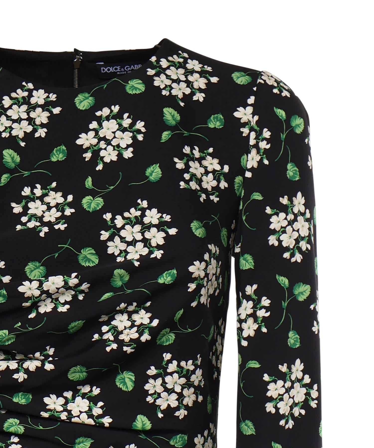 Abito midi in charmeuse di seta con stampa F664HT FSA85HX6BX DOLCE & GABBANA 
