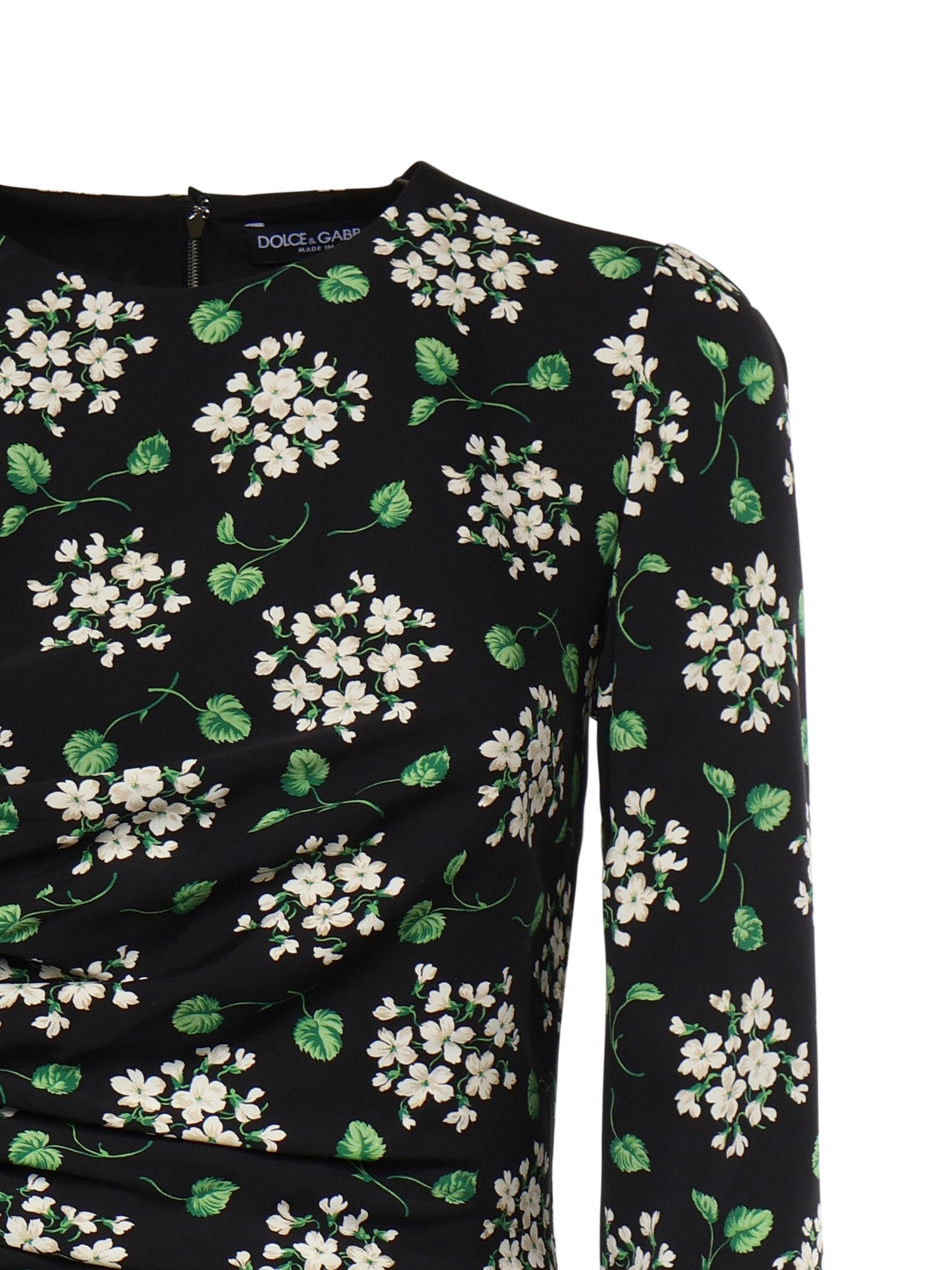 Abito midi in charmeuse di seta con stampa F664HT FSA85HX6BX DOLCE & GABBANA 