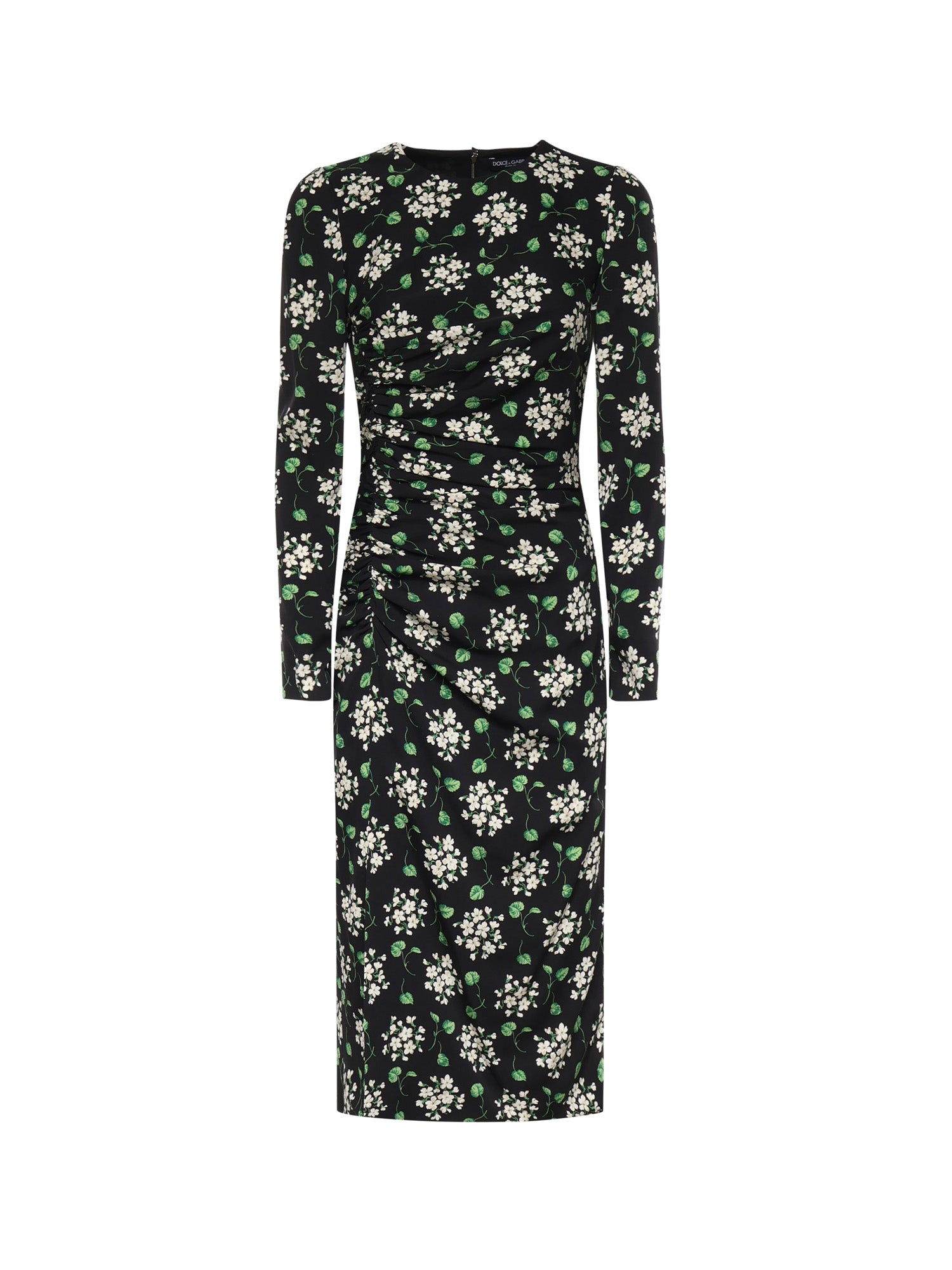 Abito midi in charmeuse di seta con stampa F664HT FSA85HX6BX DOLCE & GABBANA 