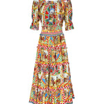 Abito midi con stampa carretto F6D3TT HP5VXHHY85 DOLCE & GABBANA 