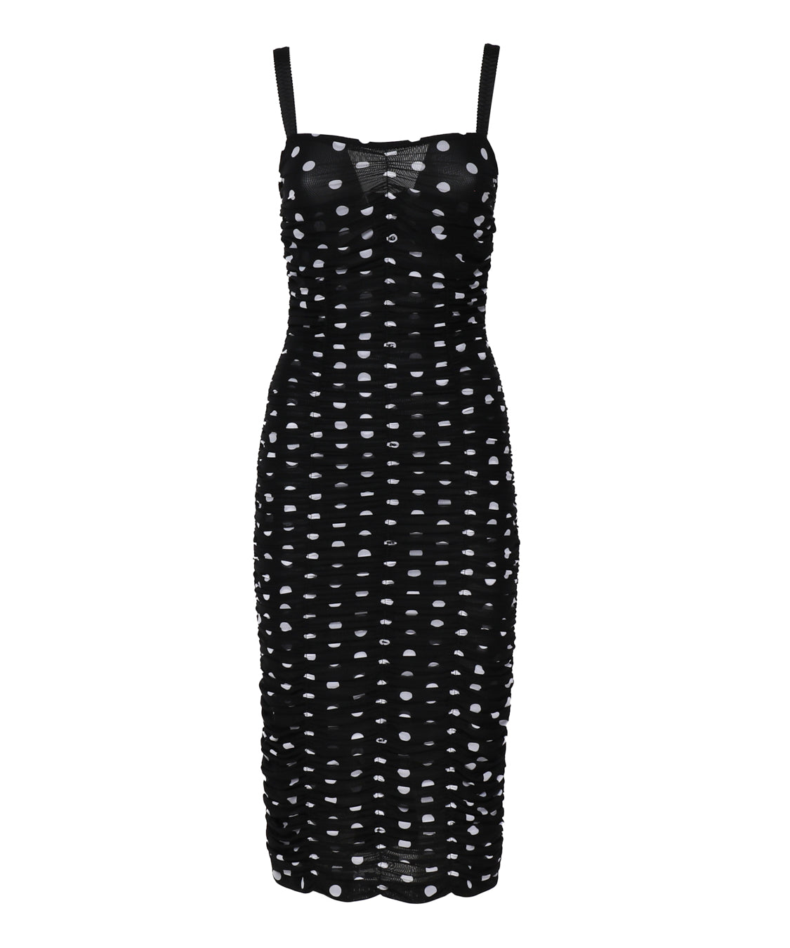 Abito longuette a tubino con stampa pois F6JHXT FSRP7HNZRW DOLCE & GABBANA 