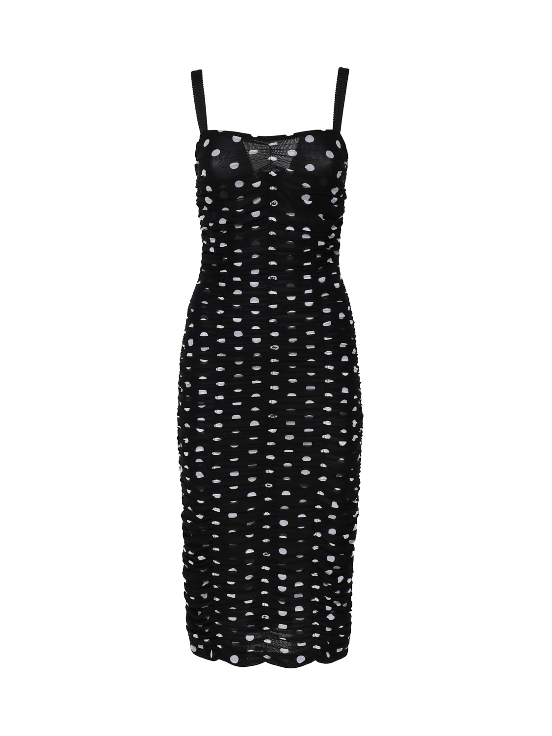 Abito longuette a tubino con stampa pois F6JHXT FSRP7HNZRW DOLCE & GABBANA 