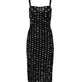 Abito longuette a tubino con stampa pois F6JHXT FSRP7HNZRW DOLCE & GABBANA 
