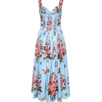 Abito bustier in cotone con stampa floreale F6TTHT HS5UUHC5ZO DOLCE & GABBANA 