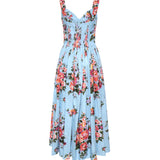 Abito bustier in cotone con stampa floreale F6TTHT HS5UUHC5ZO DOLCE & GABBANA 