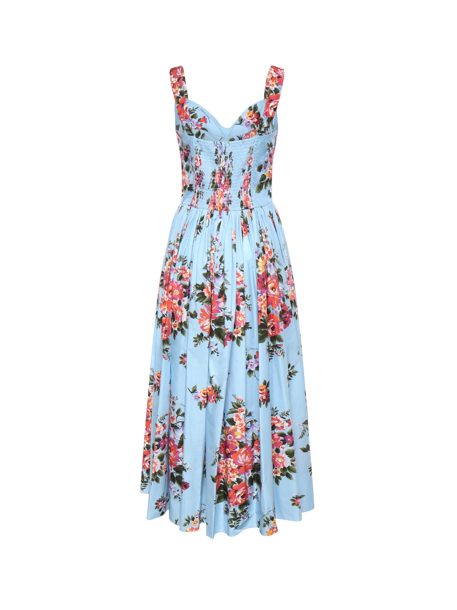 Abito bustier in cotone con stampa floreale F6TTHT HS5UUHC5ZO DOLCE & GABBANA 