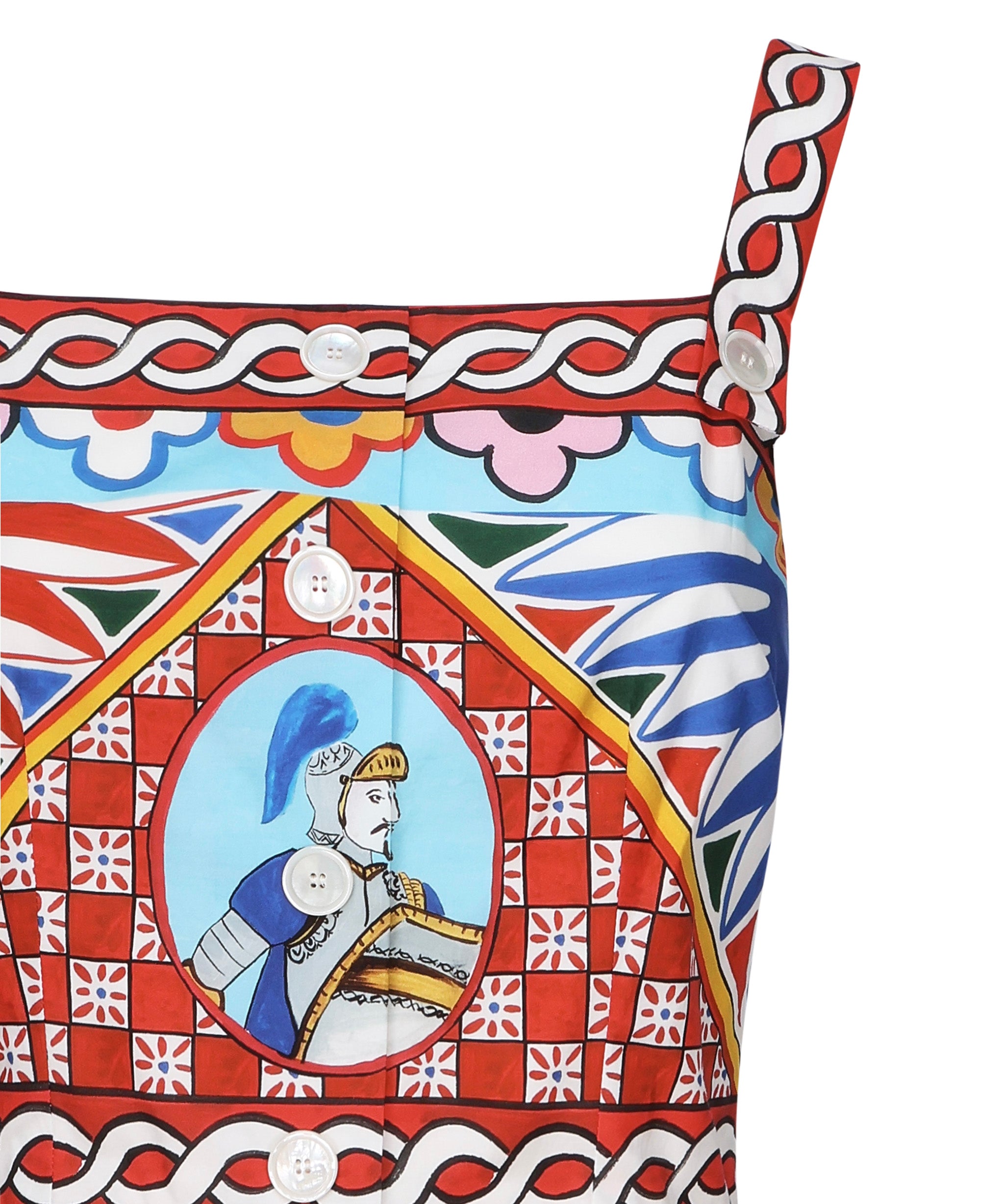 Abito midi con stampa Carretto in cotone F6UY3T GDS11HH01E DOLCE & GABBANA 