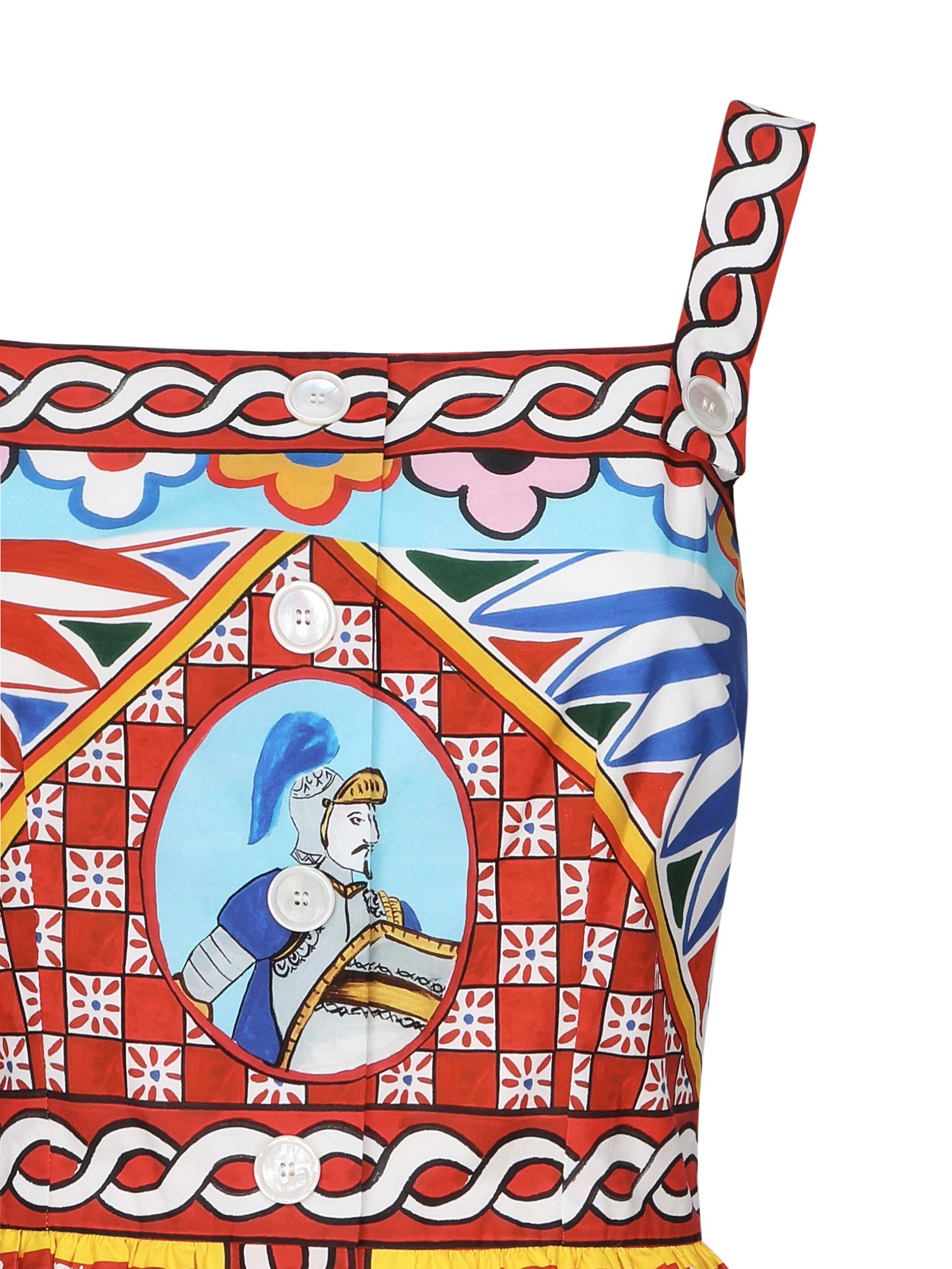 Abito midi con stampa Carretto in cotone F6UY3T GDS11HH01E DOLCE & GABBANA 