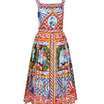 Abito midi con stampa Carretto in cotone F6UY3T GDS11HH01E DOLCE & GABBANA 