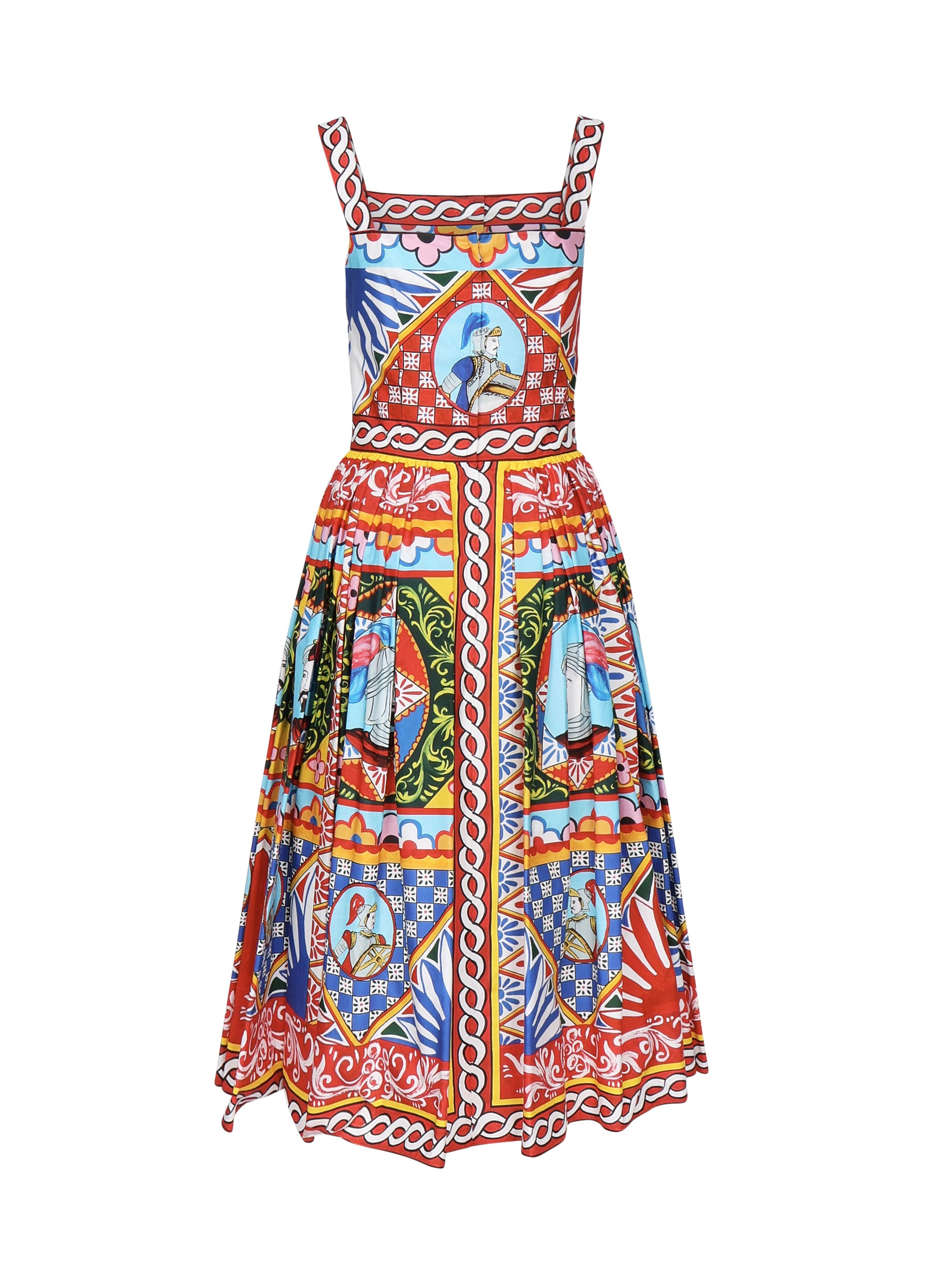 Abito midi con stampa Carretto in cotone F6UY3T GDS11HH01E DOLCE & GABBANA 