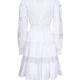 Abito in cotone con inserti in pizzo F6ZD6T FU5UBW0800 DOLCE & GABBANA 