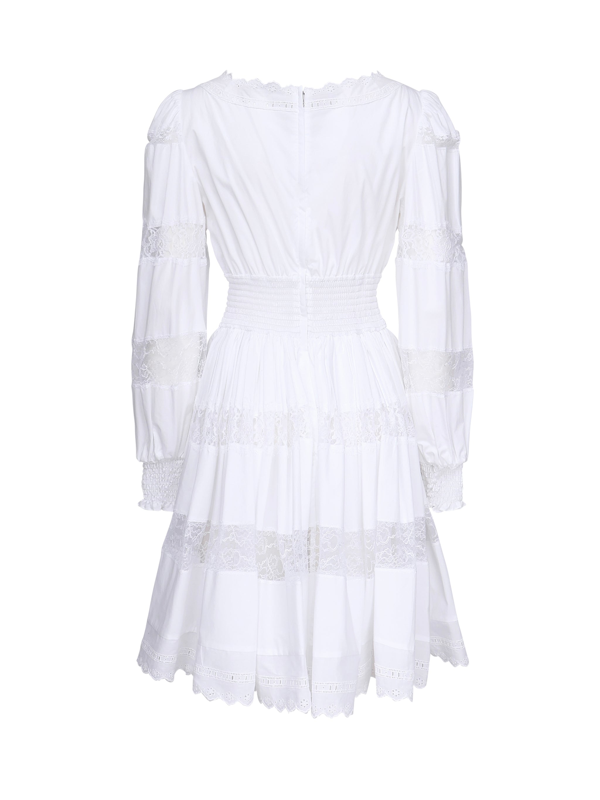 Abito in cotone con inserti in pizzo F6ZD6T FU5UBW0800 DOLCE & GABBANA 