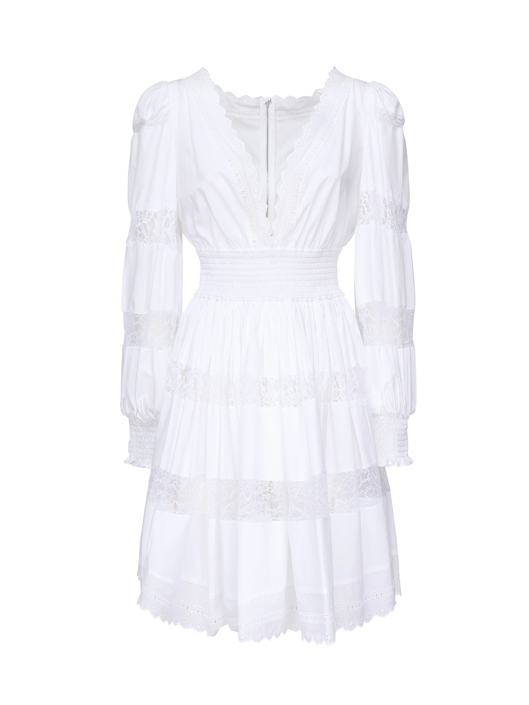 Abito in cotone con inserti in pizzo F6ZD6T FU5UBW0800 DOLCE & GABBANA 