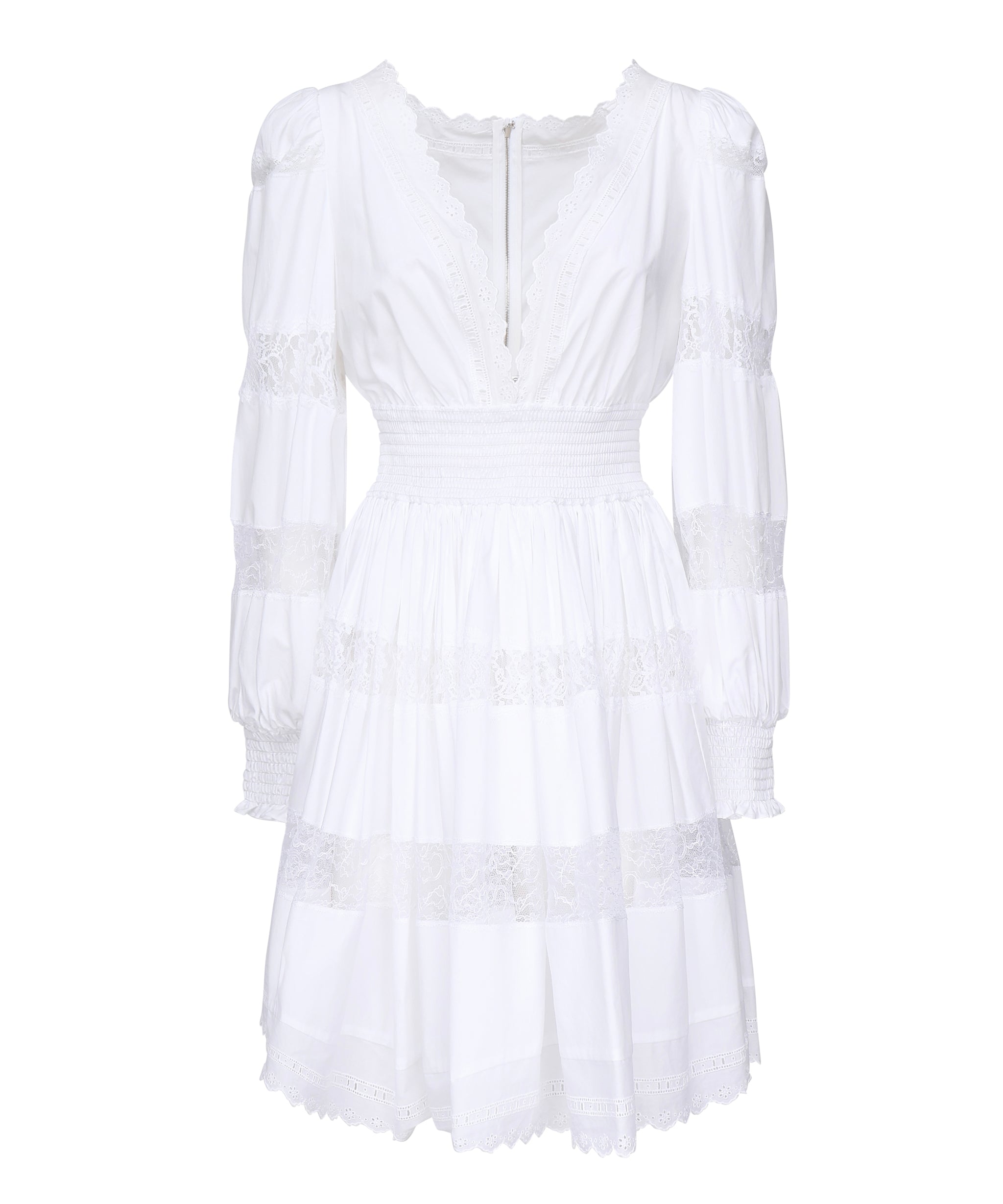 Abito in cotone con inserti in pizzo F6ZD6T FU5UBW0800 DOLCE & GABBANA 