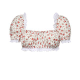 Top in popeline stampa Roselline F7BG2T HS5UBHA5XJ DOLCE & GABBANA 