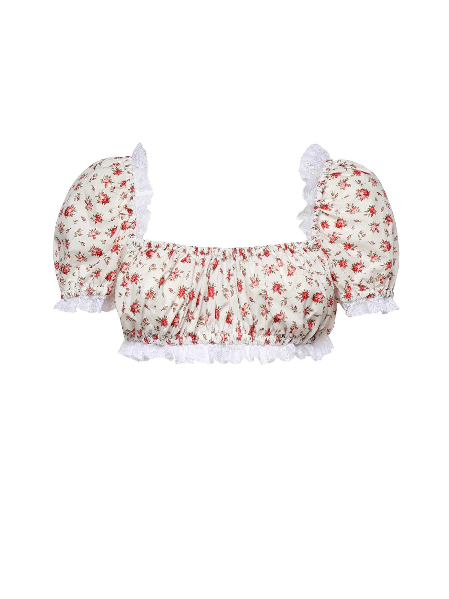 Top in popeline stampa Roselline F7BG2T HS5UBHA5XJ DOLCE & GABBANA 