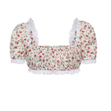 Top in popeline stampa Roselline F7BG2T HS5UBHA5XJ DOLCE & GABBANA 