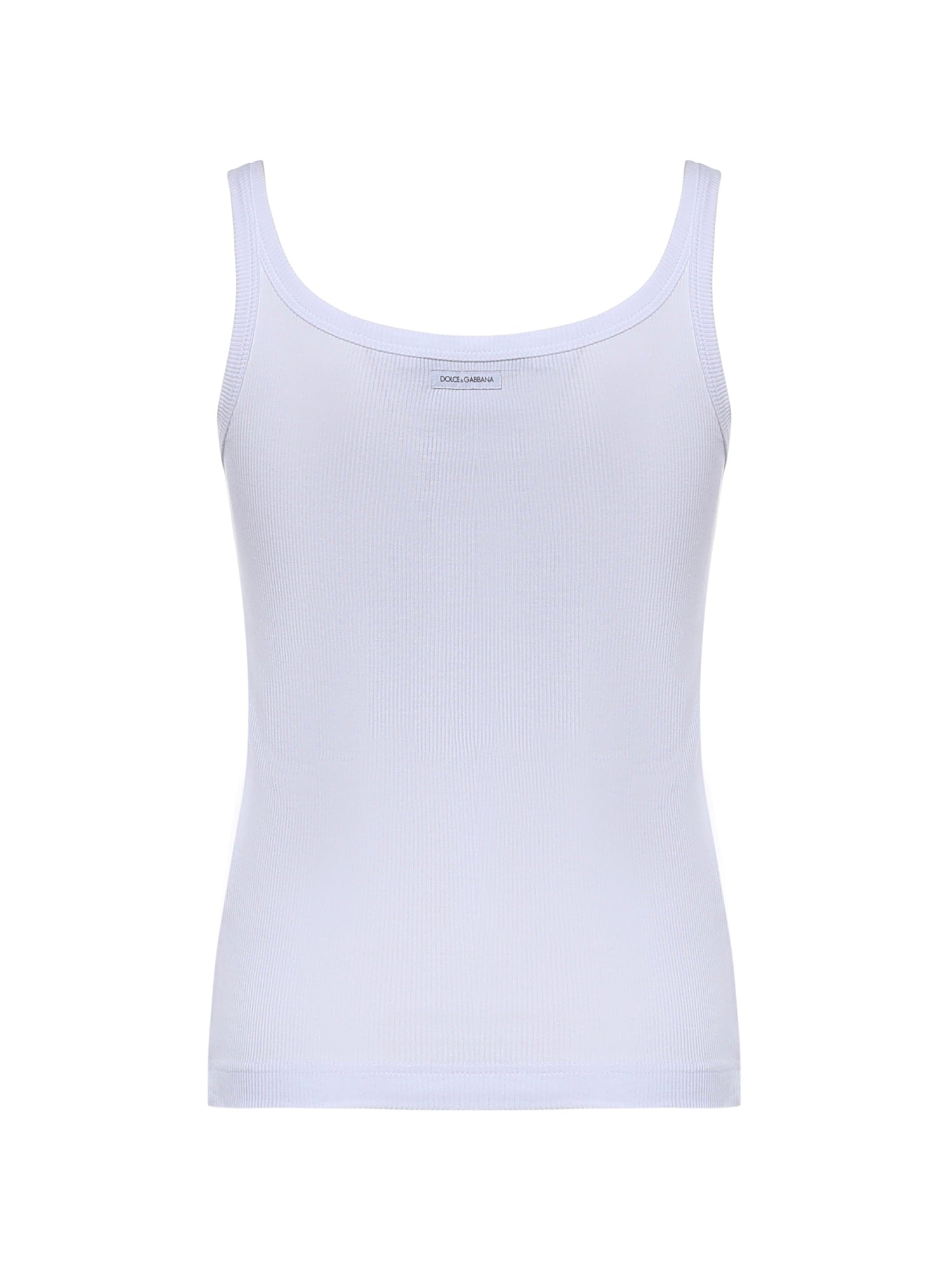 Canotta in cotone a costine F8U09T FU7AVW0800 DOLCE & GABBANA 