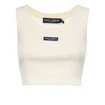 Canotta cropped a costine F8W40T FU7AVW0001 DOLCE & GABBANA 