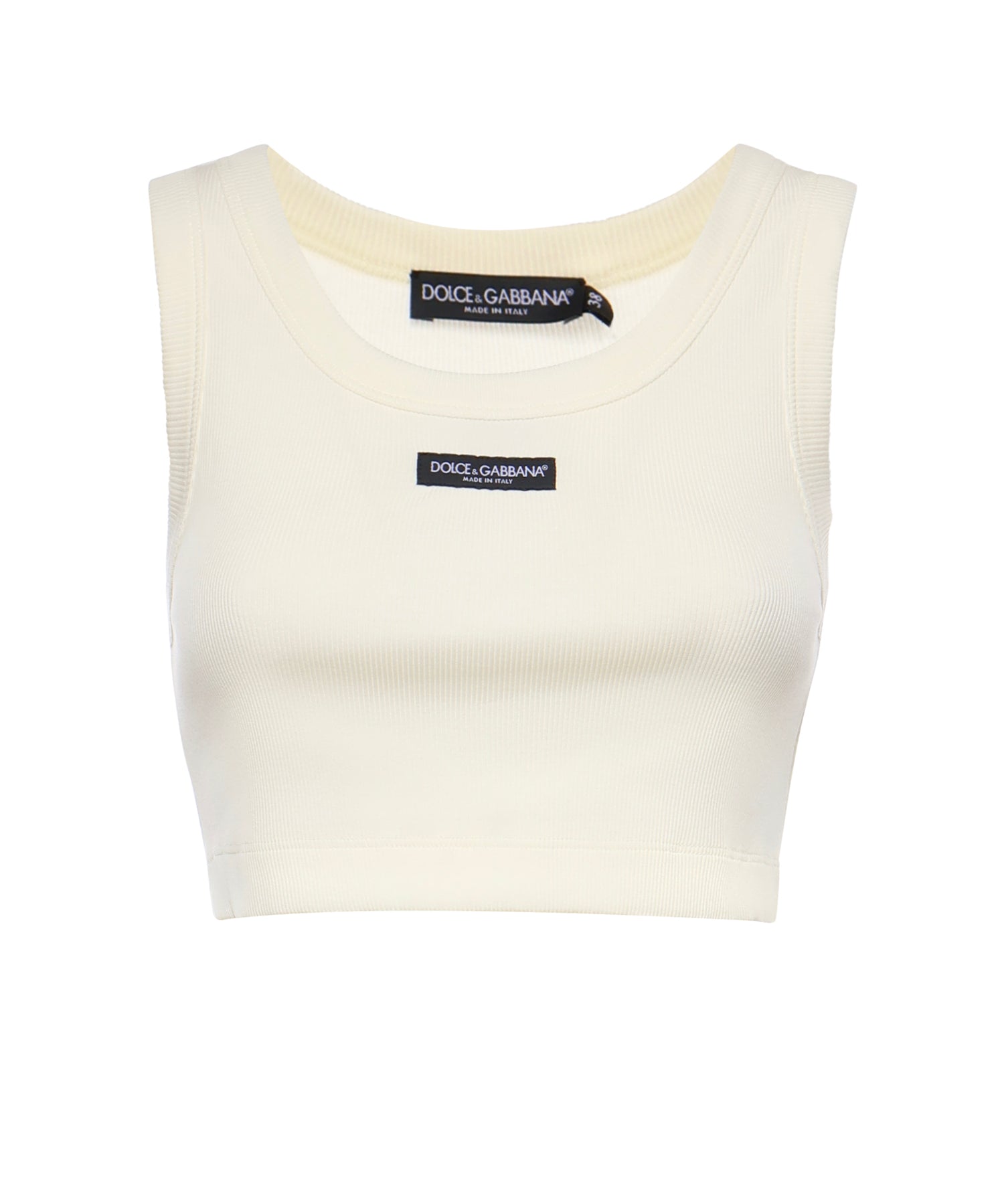 Canotta cropped a costine F8W40T FU7AVW0001 DOLCE & GABBANA 