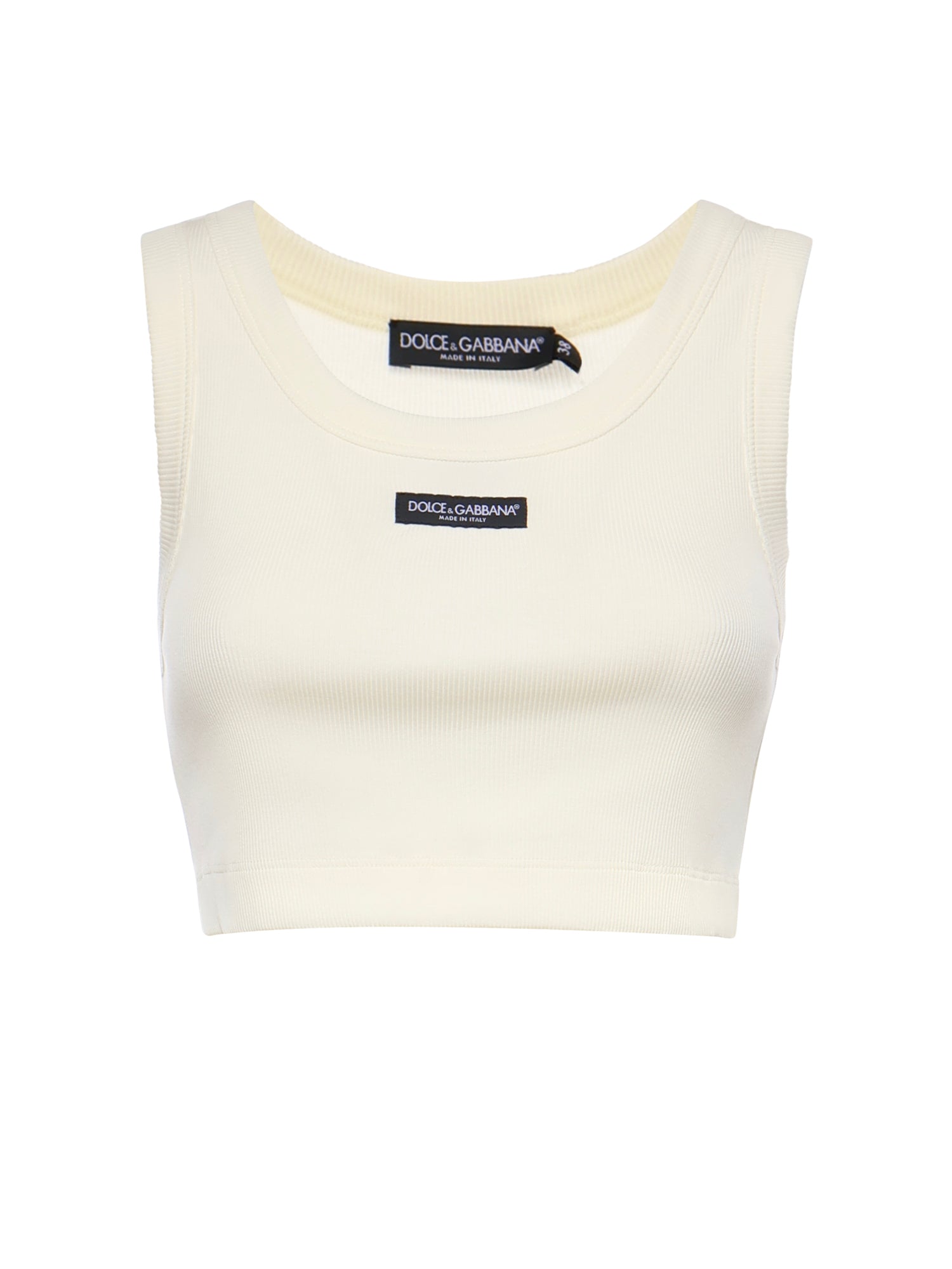 Canotta cropped a costine F8W40T FU7AVW0001 DOLCE & GABBANA 