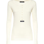 T-shirt Serafino in cotone a coste F8W44T FU7AVW0001 DOLCE & GABBANA 