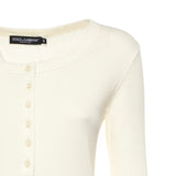 T-shirt Serafino in cotone a coste F8W44T FU7AVW0001 DOLCE & GABBANA 