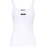 Canotta in cotone a coste F8W45T FU7AVW0800 DOLCE & GABBANA 