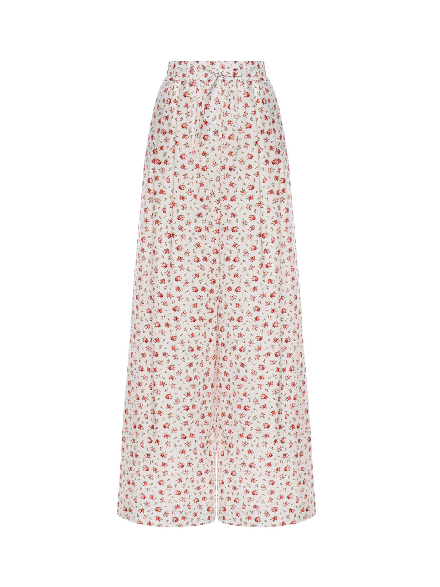 Pantaloni in popeline stampa Roselline FTDCOT HS5UBHA5XJ DOLCE & GABBANA 