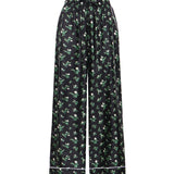 Pantaloni in twill stampa Roselline e mughetti FTDKTT IS13GHX6CB DOLCE & GABBANA 