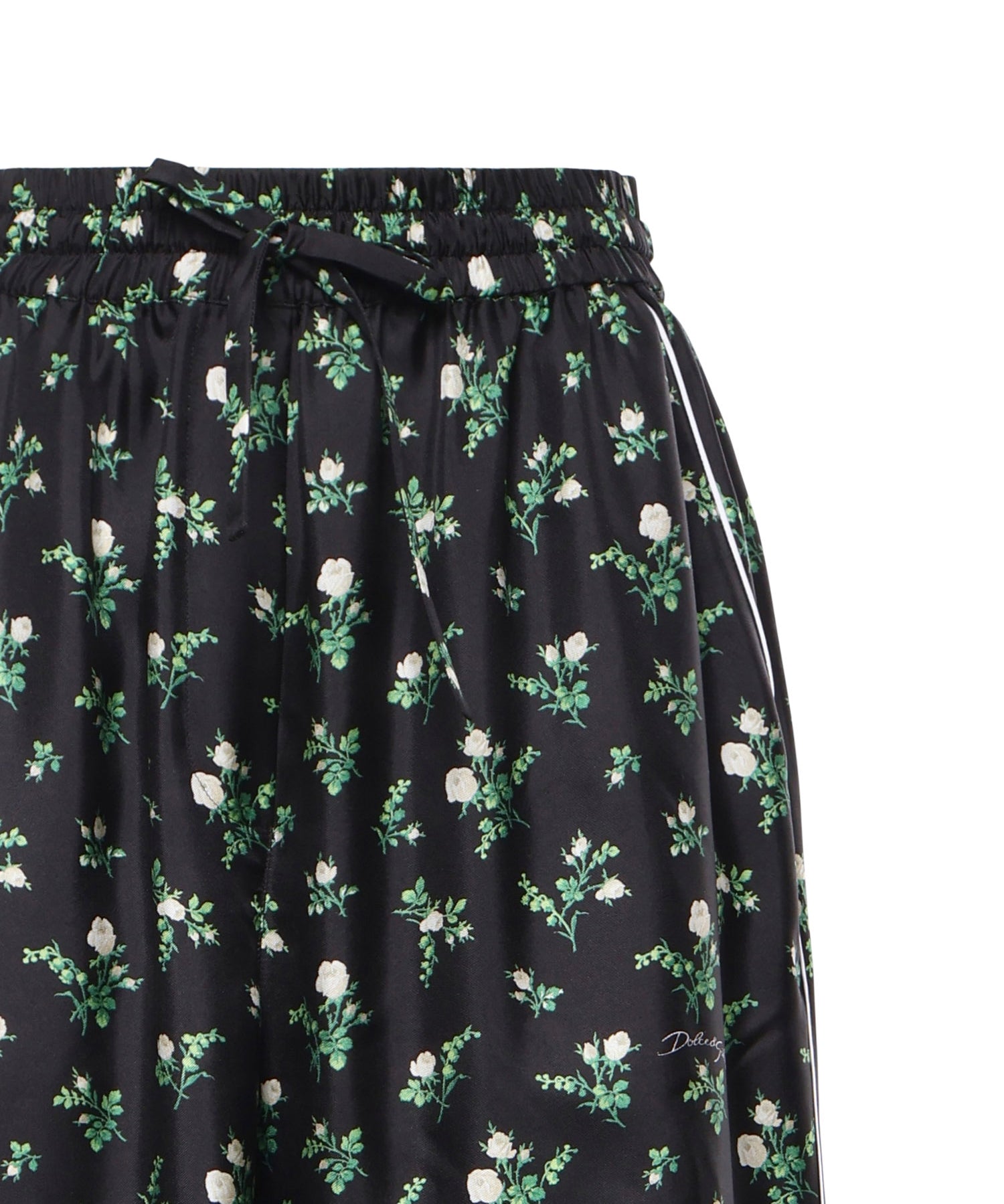 Pantaloni in twill stampa Roselline e mughetti FTDKTT IS13GHX6CB DOLCE & GABBANA 