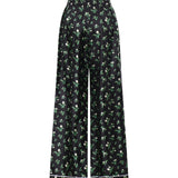 Pantaloni in twill stampa Roselline e mughetti FTDKTT IS13GHX6CB DOLCE & GABBANA 