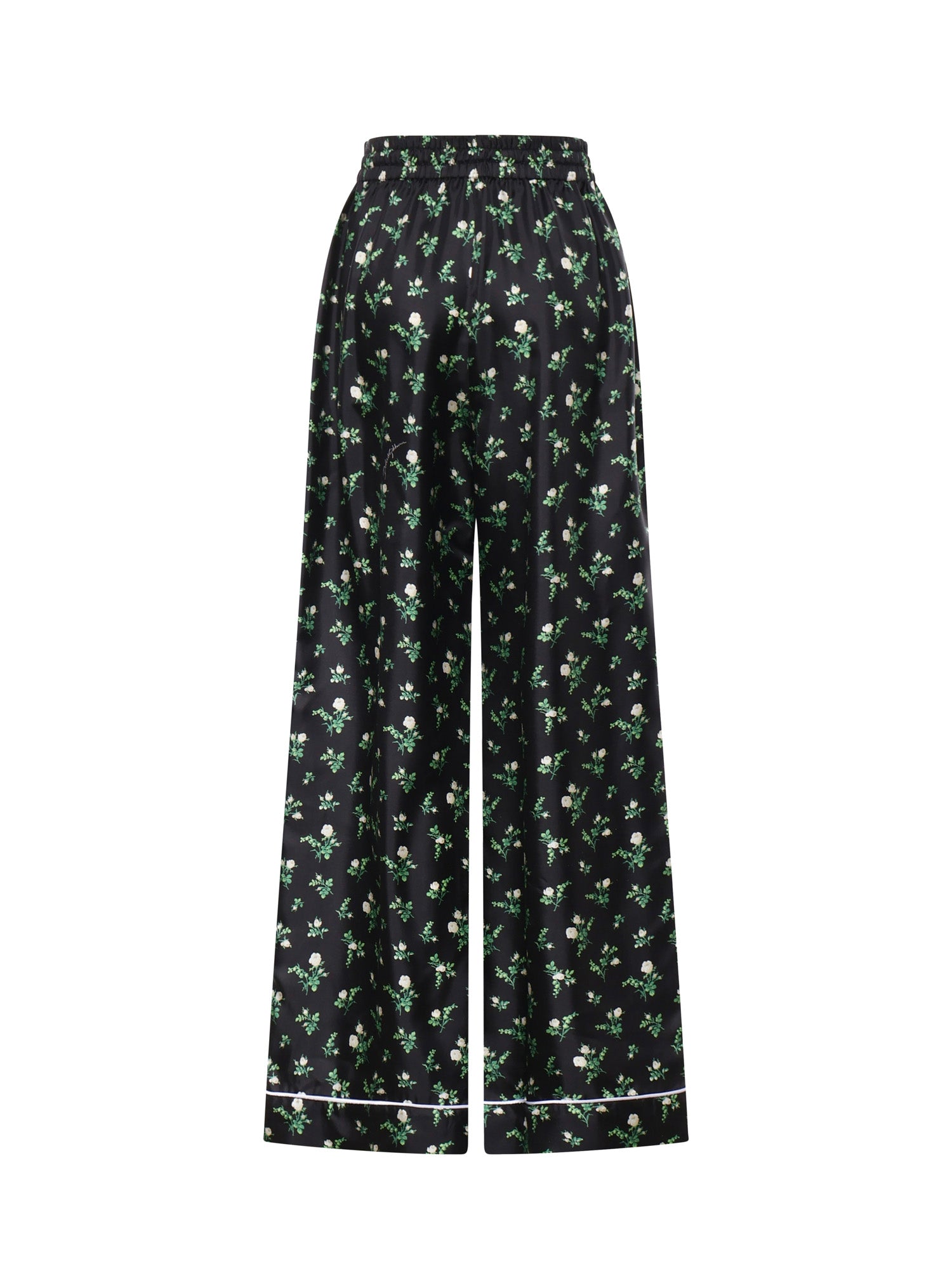 Pantaloni in twill stampa Roselline e mughetti FTDKTT IS13GHX6CB DOLCE & GABBANA 