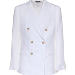 Giacca doppiopetto in lino G2NW1T GK326W0800 DOLCE & GABBANA 