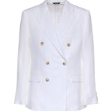 Giacca doppiopetto in lino G2NW1T GK326W0800 DOLCE & GABBANA 