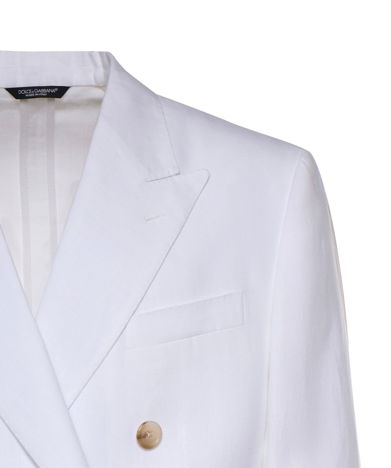 Giacca doppiopetto in lino G2NW1T GK326W0800 DOLCE & GABBANA 