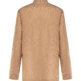 Vestaglia Vanity a camicia in tessuto rigato froissé G2WK2T FBMFTS8054 DOLCE & GABBANA 
