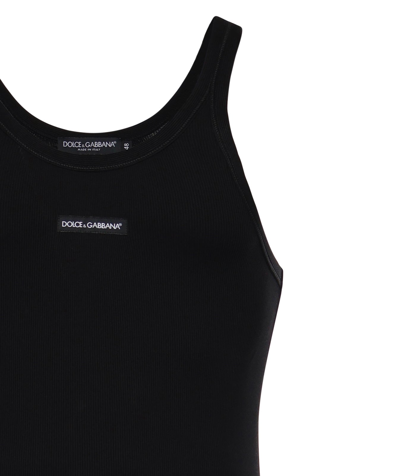Canotta in cotone a coste G8PA8T G7P3IN0000 DOLCE & GABBANA 