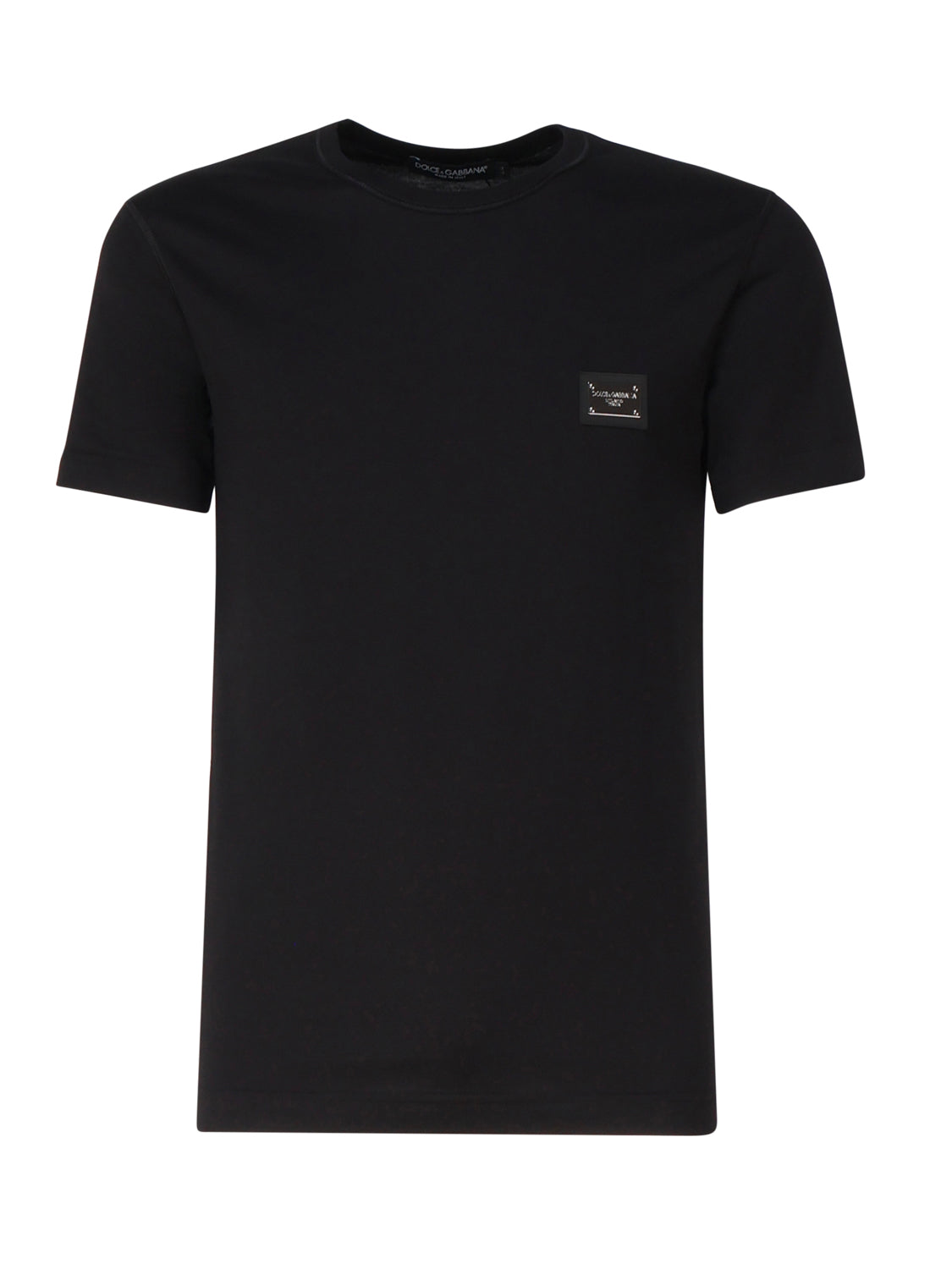 T-shirt in cotone con logo plaque G8PT1T G7F2IN0000 DOLCE & GABBANA 