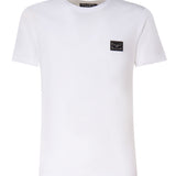 T-shirt in cotone con logo plaque G8PT1T G7F2IW0800 DOLCE & GABBANA 