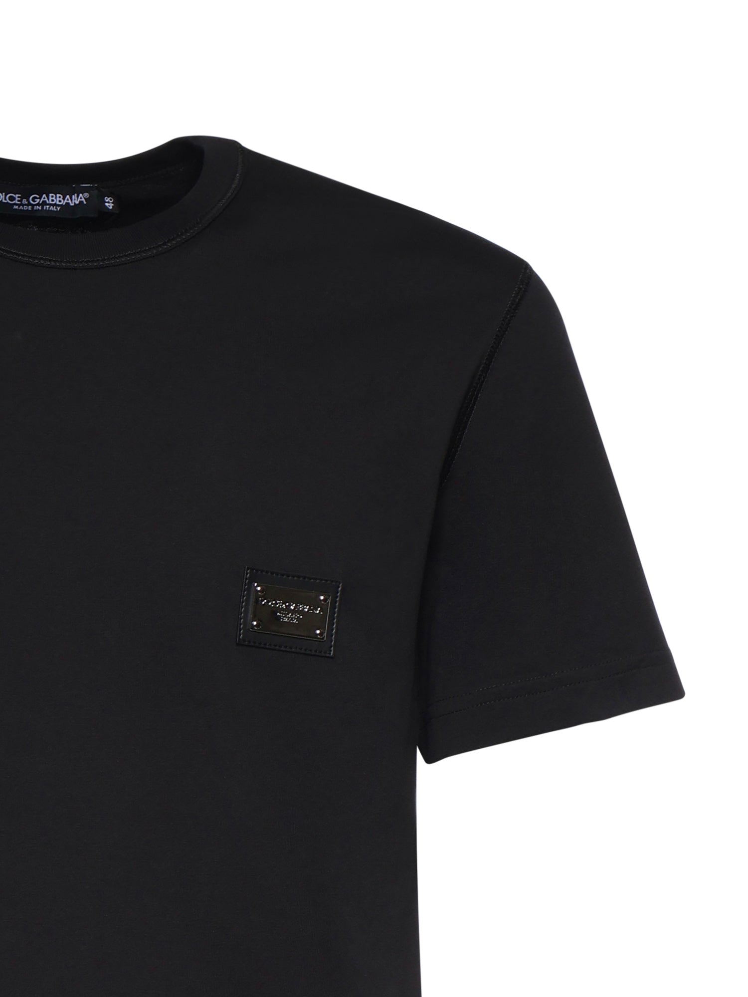 T-shirt in jersey di cotone con logo G8PT1T G7P1BN0000 DOLCE & GABBANA 